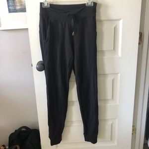 Black athletic joggers